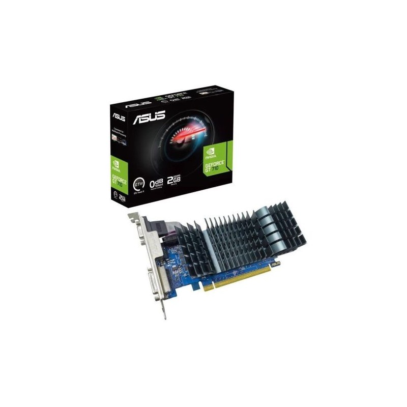 Tarjeta Gráfica ASUS Geforce GT 710 SL EVO OC 2GB GDDR5 - 90YV0ALA-M0NA00