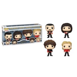 Pack 4 FUNKO POP Freddy Mercury, Brain May, John Deacon y Roger Taylor - Queen Radio Gaga - 889698706025