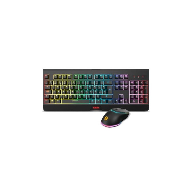 Pack Gaming KROM Kabala - USB · Tecladoy Ratón · RGB · 4800DPI · Negro