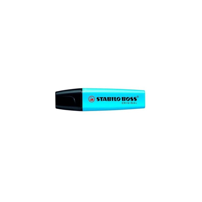 Subrayador STABILO BOSS 70/31  - 2/5mm · Azul Fluorescente · 10 Unidades
