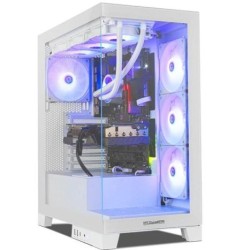 Caja Semitorre Gaming NOX Hummer Glock - ATX · ITX · 4x3.5 · 4x2.5 · USB 3.0 · USB 2.0 · ARGB · Blanca