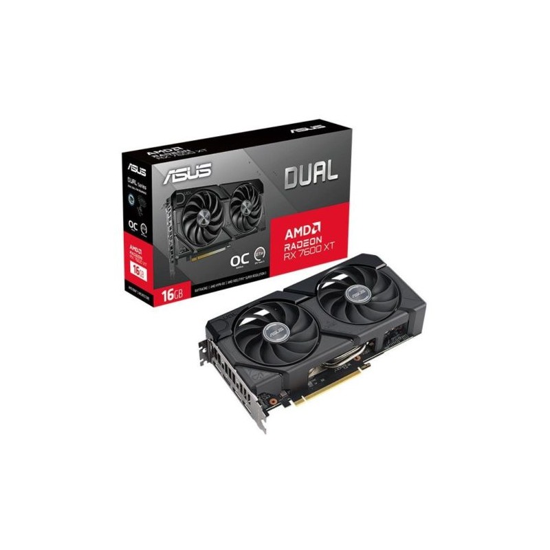 Tarjeta Gráfica ASUS Dual AMD Radeon RX 7600 XT 16GB GDDR6 - 90YV0K21-M0NA00