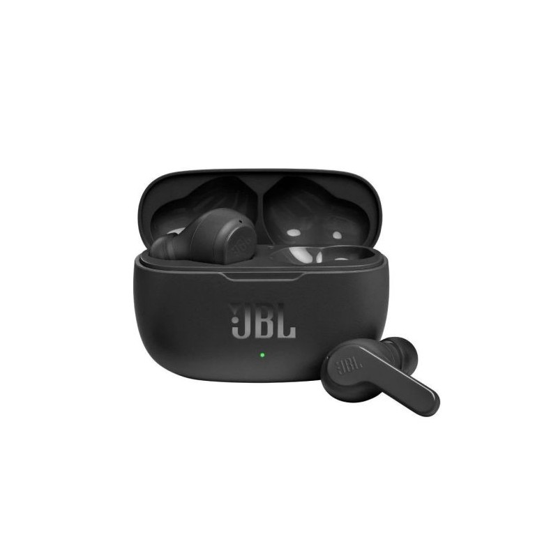 Auriculares Inalámbricos JBL Wave 200TWS - BT 5,0 · Micrófono · Estuche de Carga · Negro