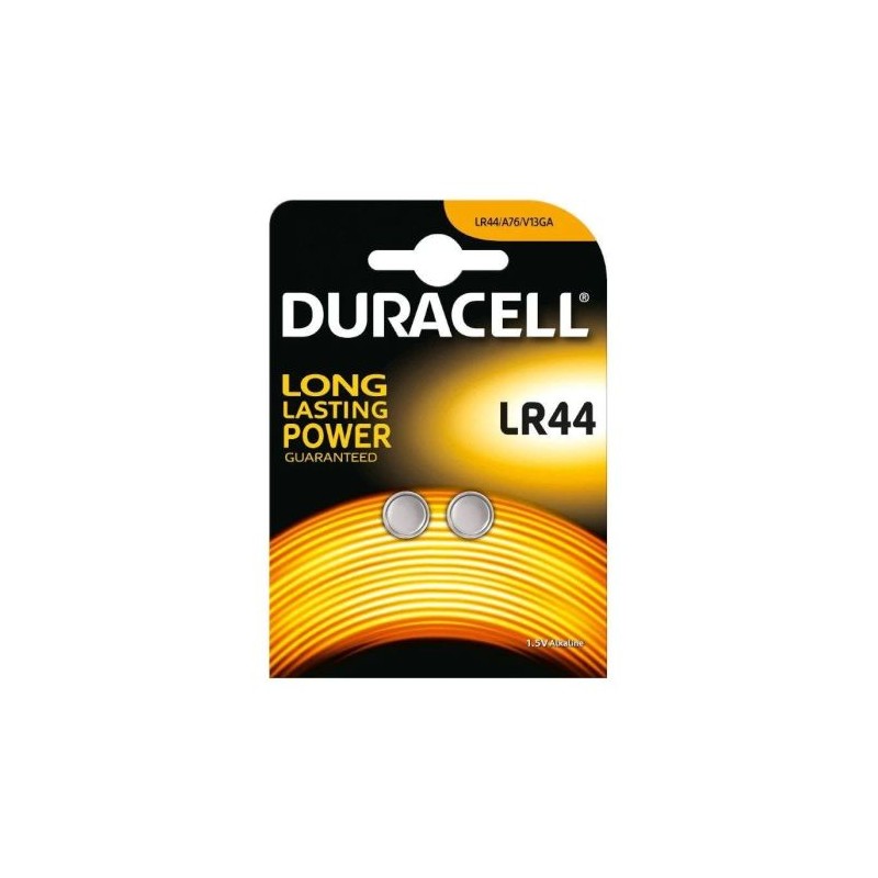 Pack 2 Pilas de Botón DURACELL LR44 - 1.5V