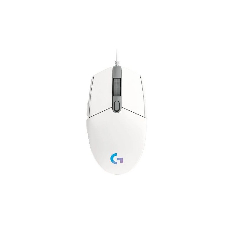 Ratón con Cable LOGITECH G102 - USB · 1000DPI · Blanco