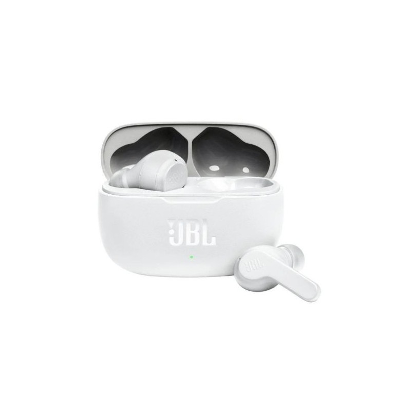 Auriculares Inalámbricos JBL Wave 200TWS - BT 5,0 · Micrófono · Estuche de Carga · Blanco