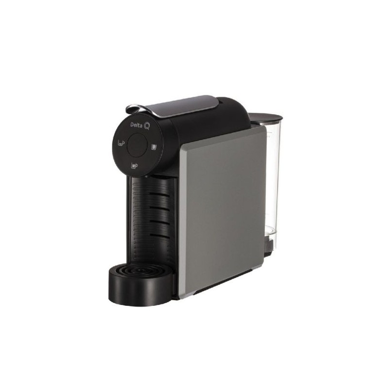 Cafetera de Capsulas DELTA Qool Mini - 1200W · Deposito 7 Capsulas · Gris