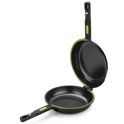 Sartén Dupla para Tortillas BRA Prior A121465 · 24cm · Aluminio Fundido · Apta Inducción