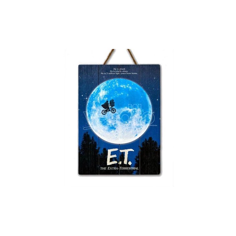 Cartel de Madera WOODART - E.T El Extraterrestre · Ingles