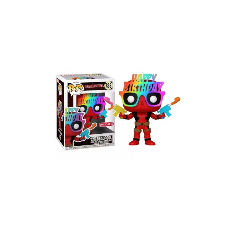 FUNKO POP Deadpool con Gafas de Cumpleaños 783 - Deadpool Edición Especial - 889698546874