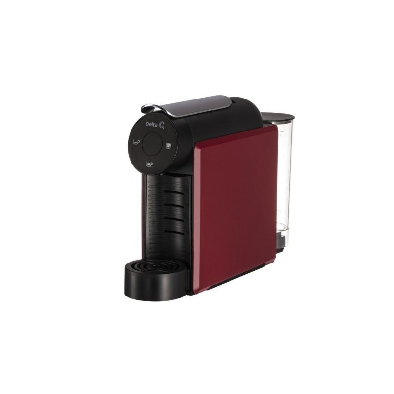Cafetera de Capsulas DELTA Qool Mini - 1200W · Deposito 7 Capsulas · Rojo