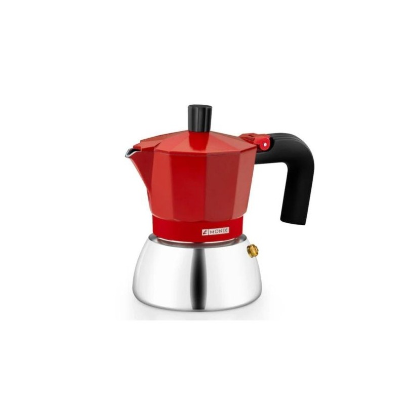 Cafetera Italiana MONIX M863109 - 9 Tazas · Rojo