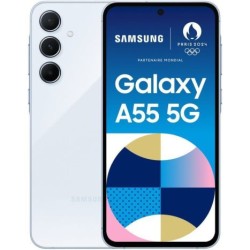 Smartphone SAMSUNG Galaxy A55 SM-A556BLBAEUE - 5G · Octa-Core · 6.6 FHD+ · 8GB · 128GB · Android · Azul Cielo