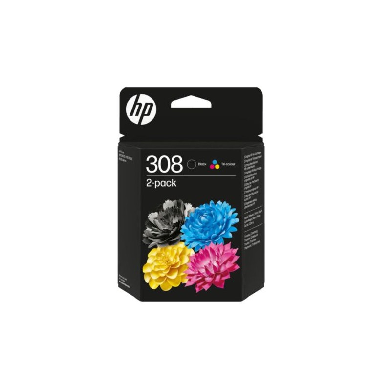Pack 2 Cartuchos Originales HP 308 BK+C+M+Y - 6L6S6UE [PAG-280]