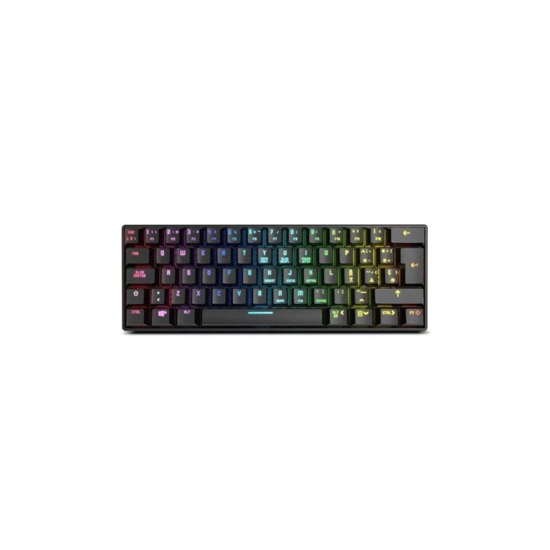 Teclado Gaming Mecánico Inalámbrico KROM Kluster - BT · USB · RGB · Negro