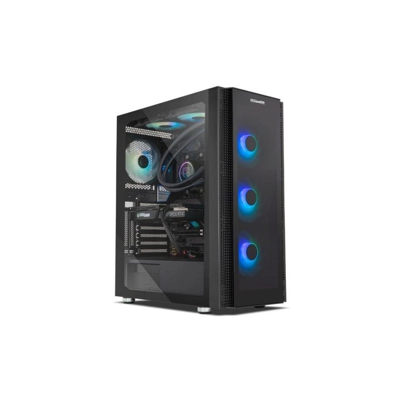Caja Semitorre Gaming NOX Hummer Horus - E-ATX · Micro-ATX · Mini ITX · 2x3.5 · 1x2.5 · USB 3.0 · USB 2.0 · ARGB · Negro