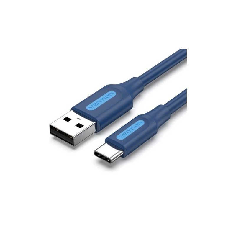 Cable USB 2.0 Tipo C/M a USB/M - 1m · Azul
