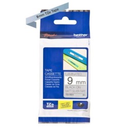 Cinta Original Laminada BROTHER TZEM921 9mm x 8m Negro/Metalizada - TZEM921