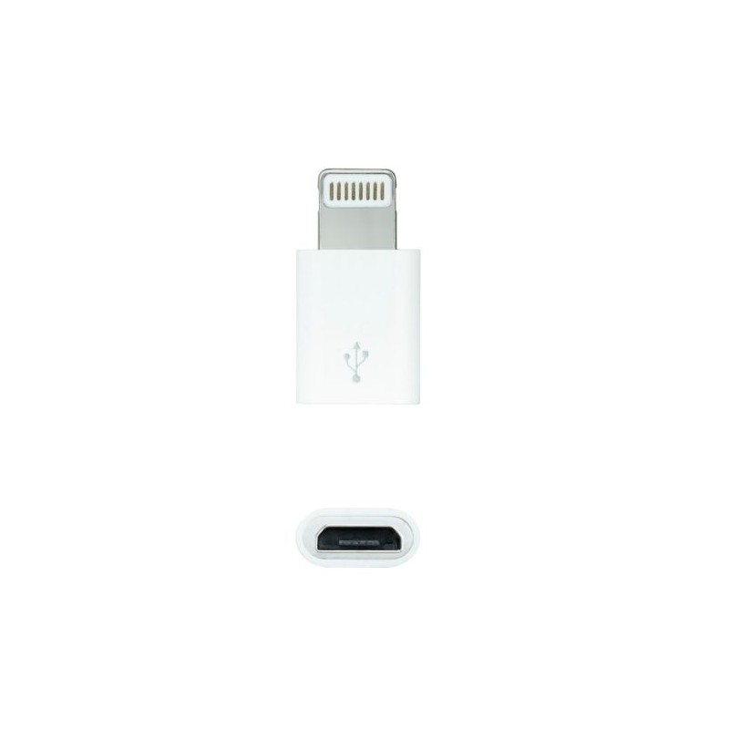 Adaptador Micro USB/H a Lightning /M - Blanco