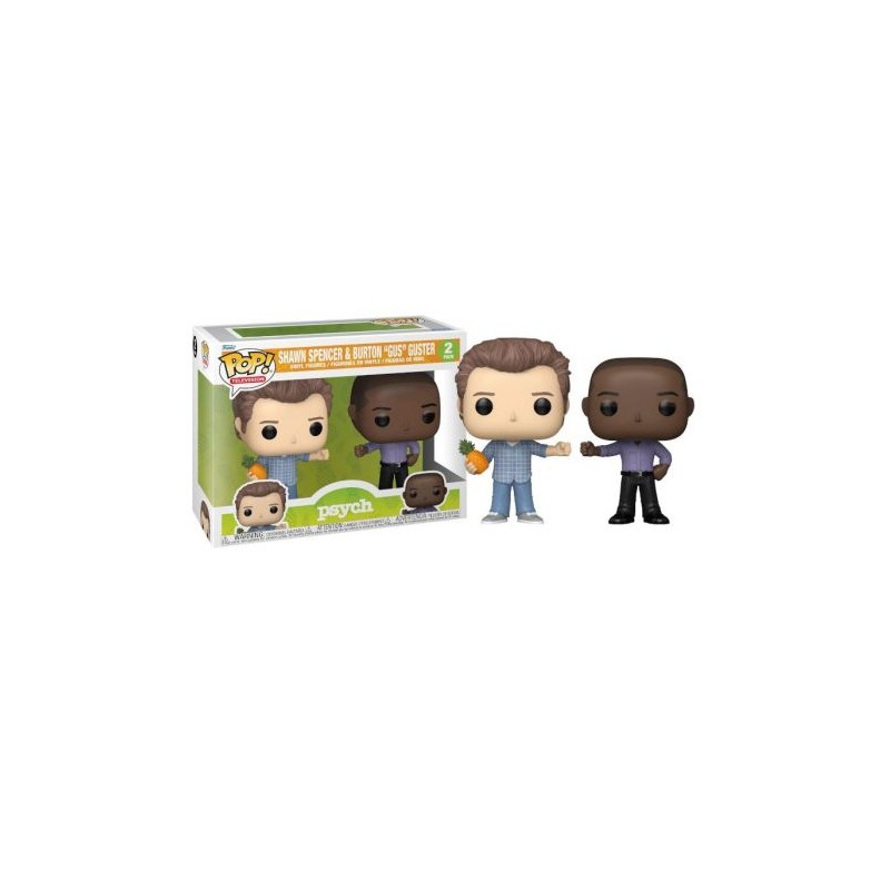 Pack 2 FUNKO POP Shawn Spencer y Burton Gus Guster - Psych - 889698839723