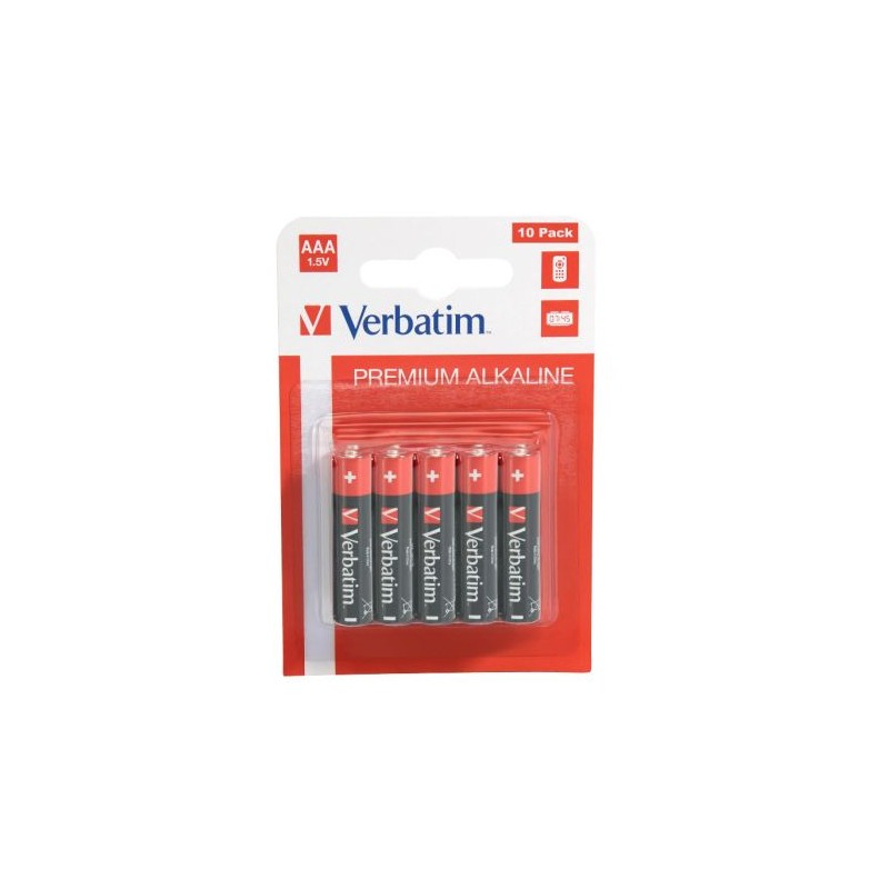 Pack 10 Pilas Alcalinas VERBATIM LR03 - 1.5V AAA