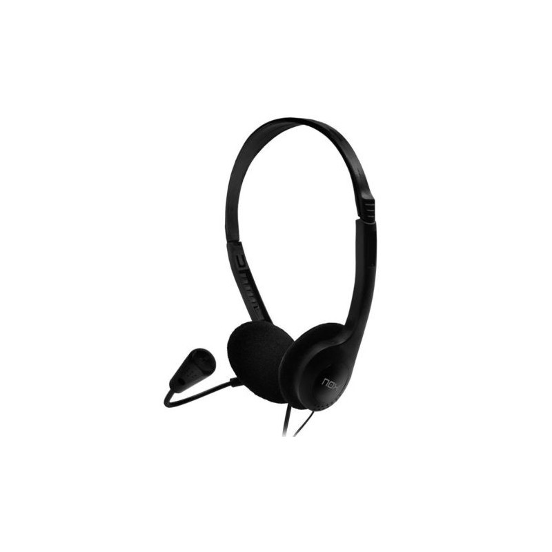Auriculares Diadema con Cable NOX  NXLITEVONE - Jack 3.5mm · Cable 1.8m · Micrófono · Negro