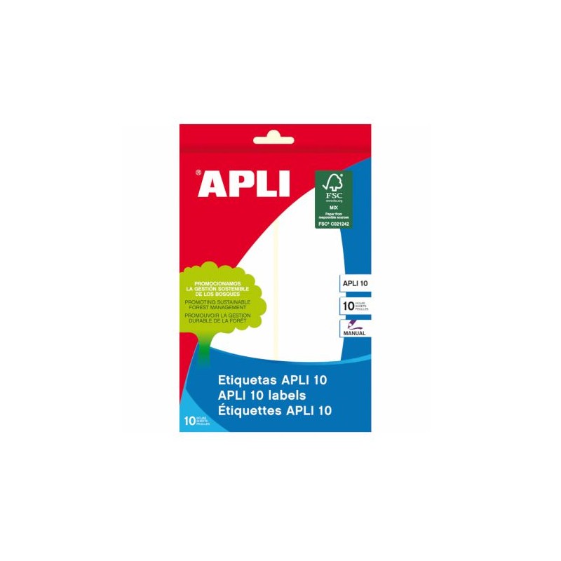 Etiquetas Adhesivas APLI PL01658 - 2x10h · 50 x 149mm