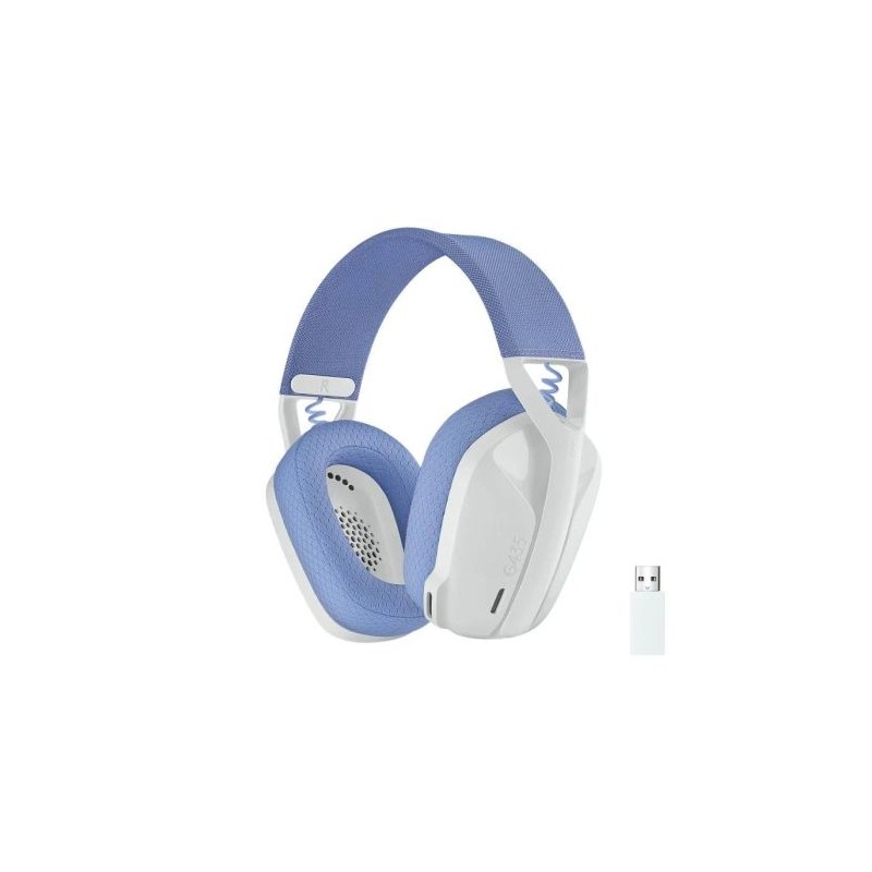 Auriculares Gaming Diadema Inalámbricos LOGITECH G435 - BT · USB Tipo C · Micrófono · Blanco