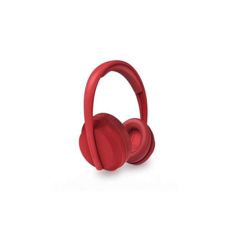 Auriculares Diadema con Bluetooth ENERGY SISTEM Hoshi Eco - USB Tipo C · BT · Microfono · Rojo