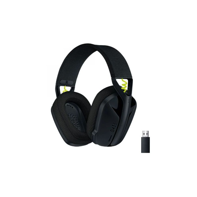 Auriculares Diadema Inalámbricos LOGITECH G435 - USB Tipo C  · Micrófono · Negro