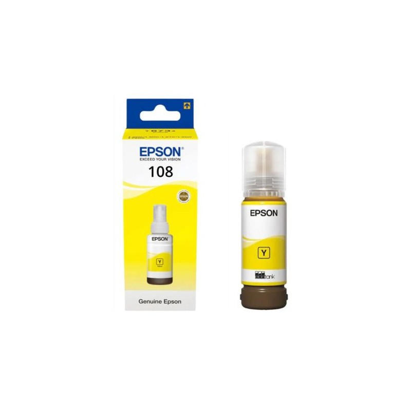 Botella Original EPSON 108 Amarillo - C13T09C44A [PAG-7200] [ML-70]