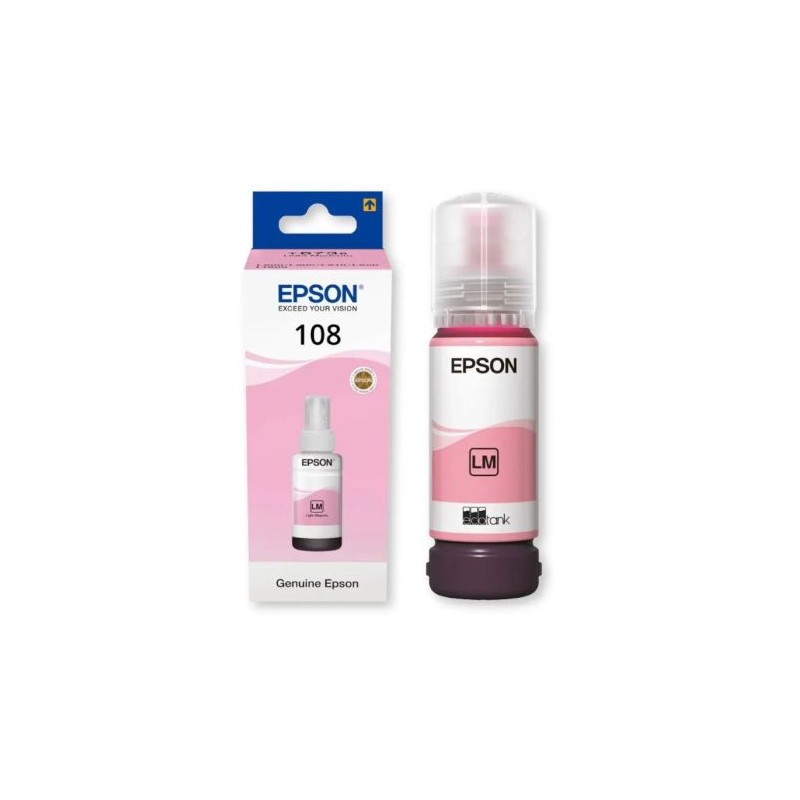 Botella Original EPSON 108 Magenta claro - C13T09C64A [PAG-7200] [ML-70]