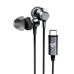 Auriculares con Cable ENERGY SISTEM Metallized - USB Tipo C · Microfono · Negro