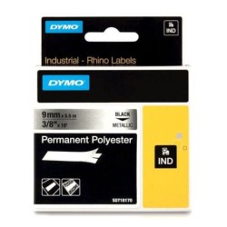 Cinta Original DYMO S0718170 9mm x 5.5m Negro/Gris Metálico - 18485