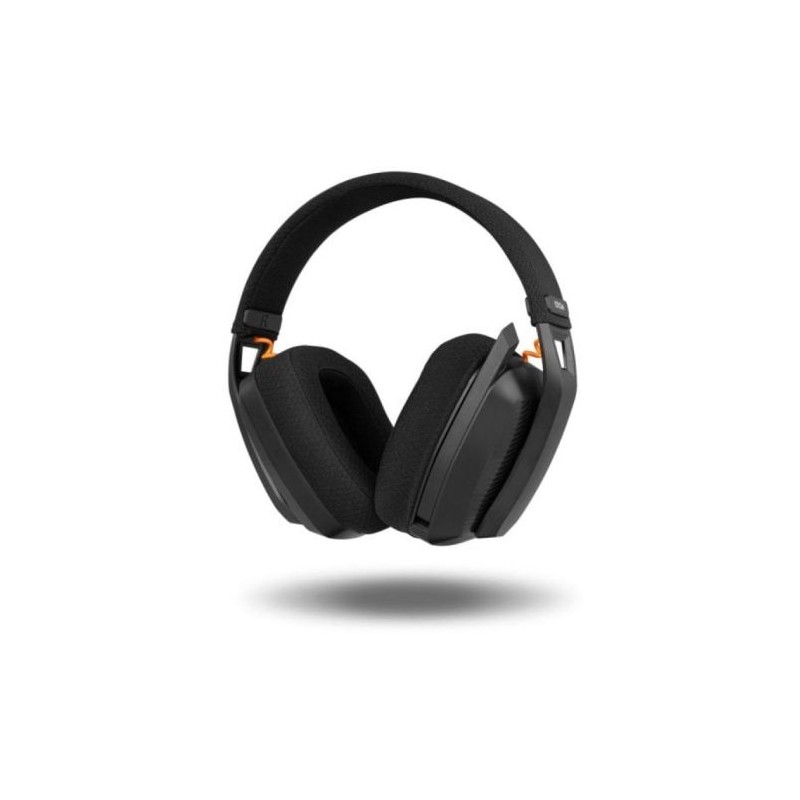 Auriculares Gaming Diadema Inalámbricos KROM Kanji -  BT 5.3 ·USB Tipo C · Micrófono · Negro