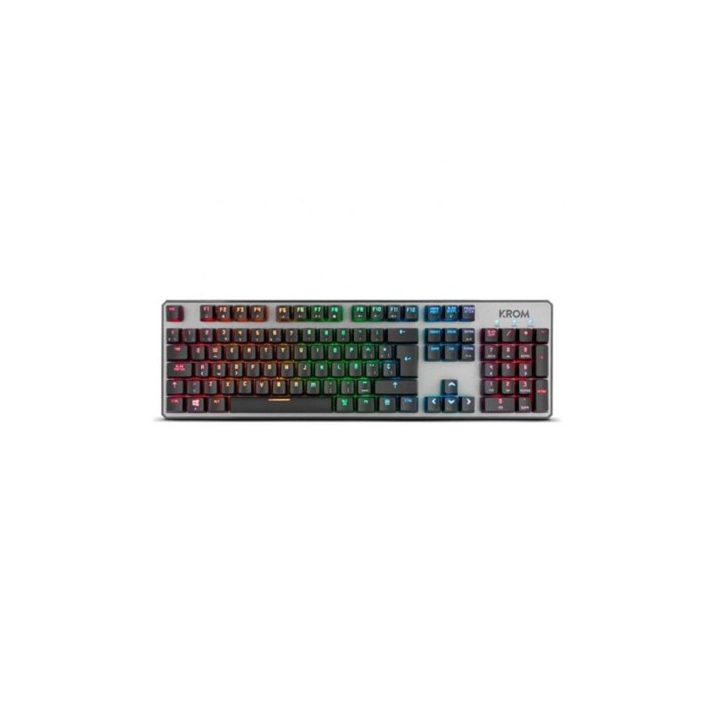 Teclado Gaming Mecánico con Cable  KROM Kernel - USB · Cable 180cm · RGB · Negro