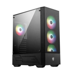 Caja Semitorre MSI Mag Forge 112R - ATX · Micro-ATX · Mini ITX · 2x3.5 · 3x2.5 · USB 3.2 · Negro