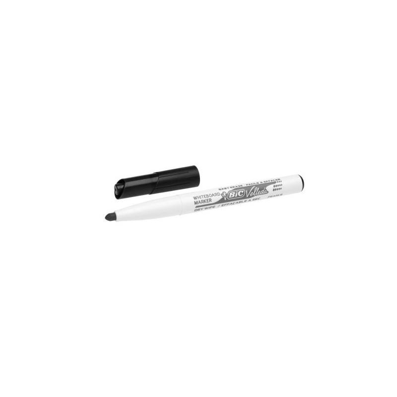 Rotulador para Pizarra Blanca BIC Velleda 1741 - 1.4mm · Caja de 12 Unidades · Negro
