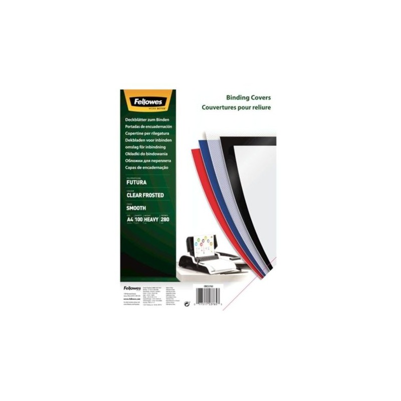 Portadas Encuadernación FELLOWES 5376509 - A4 · Translucido · 100 Unidades