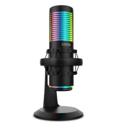 Micrófono KROM Kaze Streaming - RGB · USB · Cable 2 m · Soporte trípode