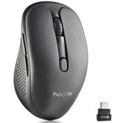 Ratón Inalámbrico Ergonomico NGS Evo Jot - BT · USB Tipo C · 1600DPI · Negro