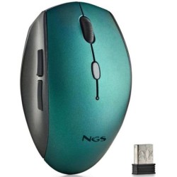 Ratón Inalámbrico Ergonomico NGS Bee -USB · 1600DPI · Azul