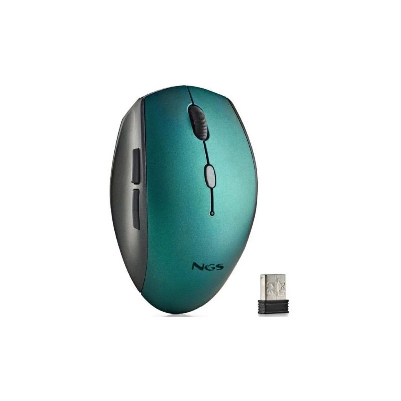 Ratón Inalámbrico Ergonomico NGS Bee -USB · 1600DPI · Azul