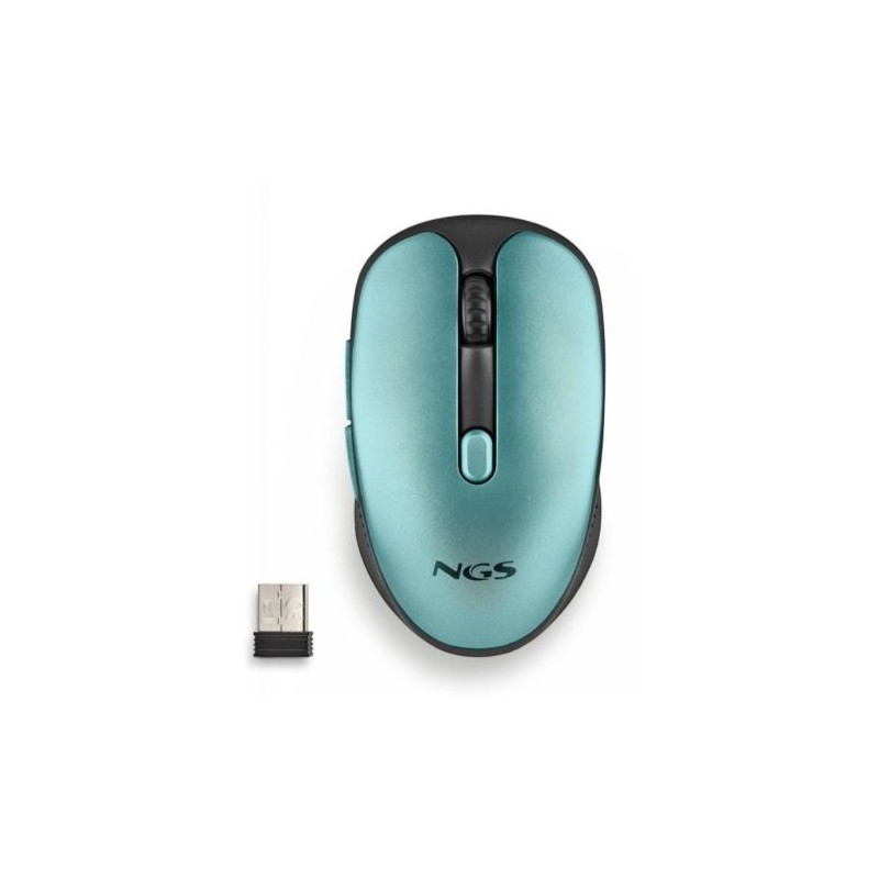 Ratón Inalámbrico Ergonomico NGS Wireless Evorustice - USB · 1600DPI · Silencioso · Azul