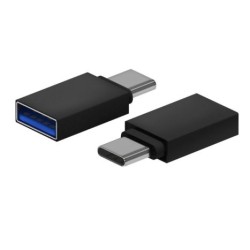 Mini Adaptador USB 3.2/M a USB Tipo C /M - Negro