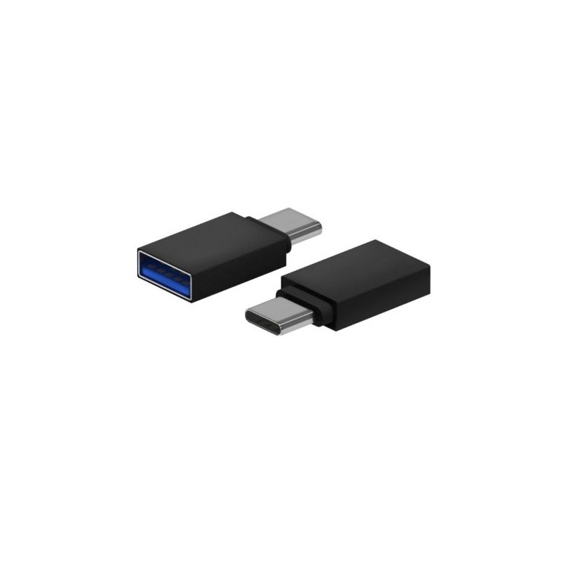 Mini Adaptador USB 3.2/M a USB Tipo C /M - Negro