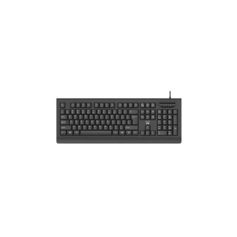 Teclado con Cable EWENT EW3286 - USB · Lector de DNI · Negro