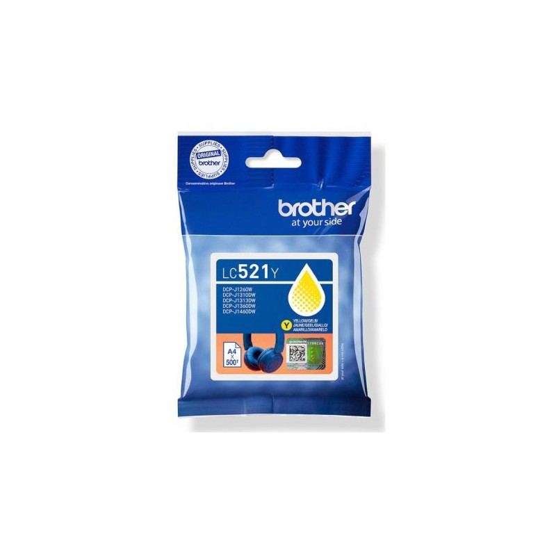 Cartucho  Original BROTHER LC521 Amarillo - LC521Y [PAG-500]