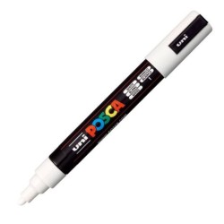 Marcador POSCA PC-5M - 1.8mm · 2.5mm · Blanco · 6 Unidades
