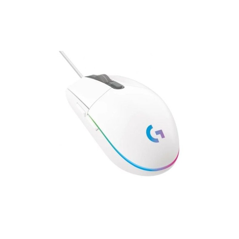 Ratón Gaming con Cable LOGITECH G203 Lightsync - USB · 8000DPI · Blanco
